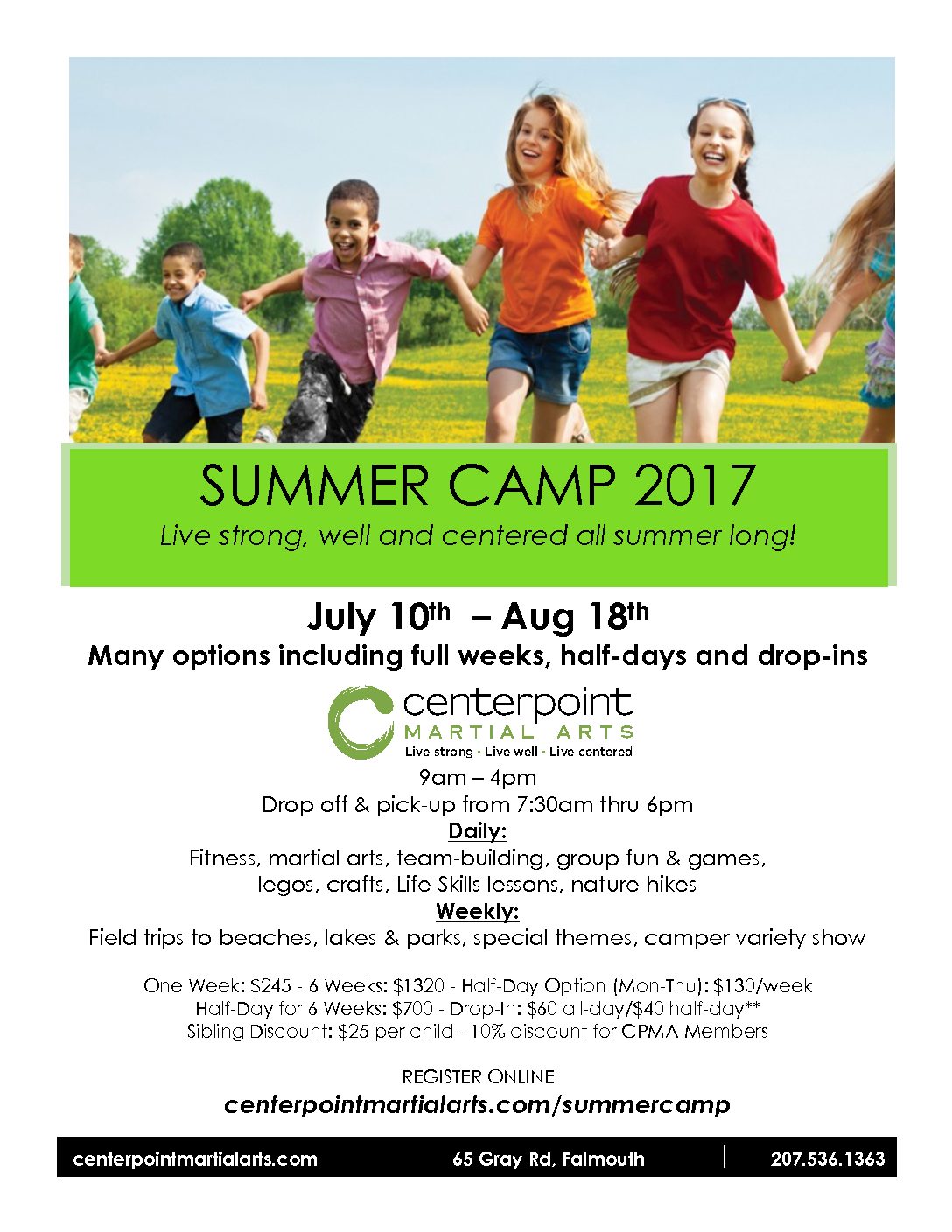 Centerpoint Martial Arts Summer Day Camp 2019 
